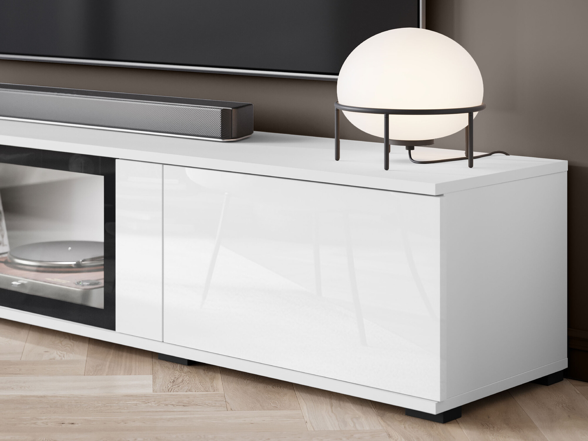 Набор для гостиной Torcame 103 (Белый + Глянцевый белый)