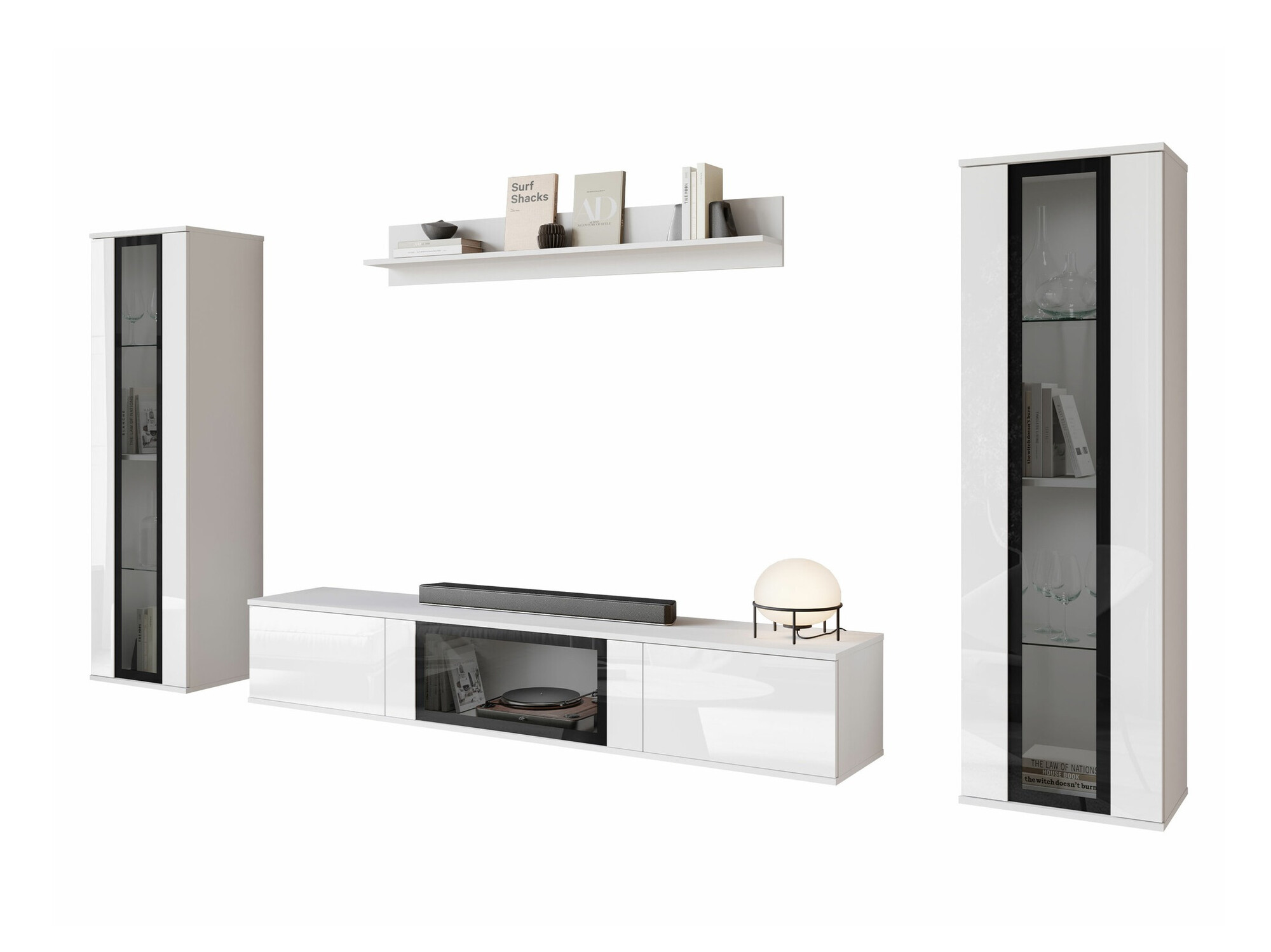 Набор для гостиной Torcame 103 (Белый + Глянцевый белый)