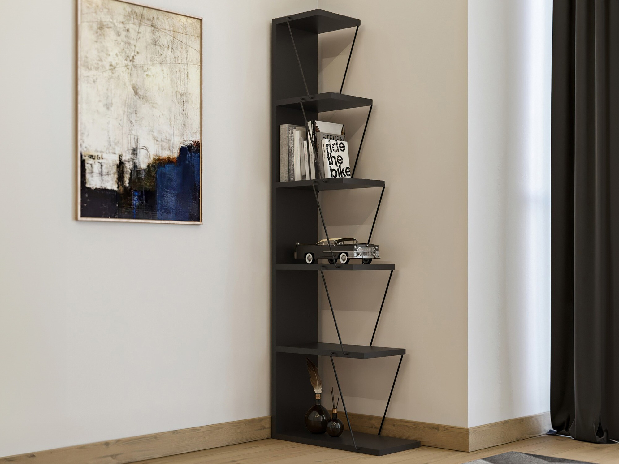 Plaukts Kailua 371 (Antracīts + Melns)