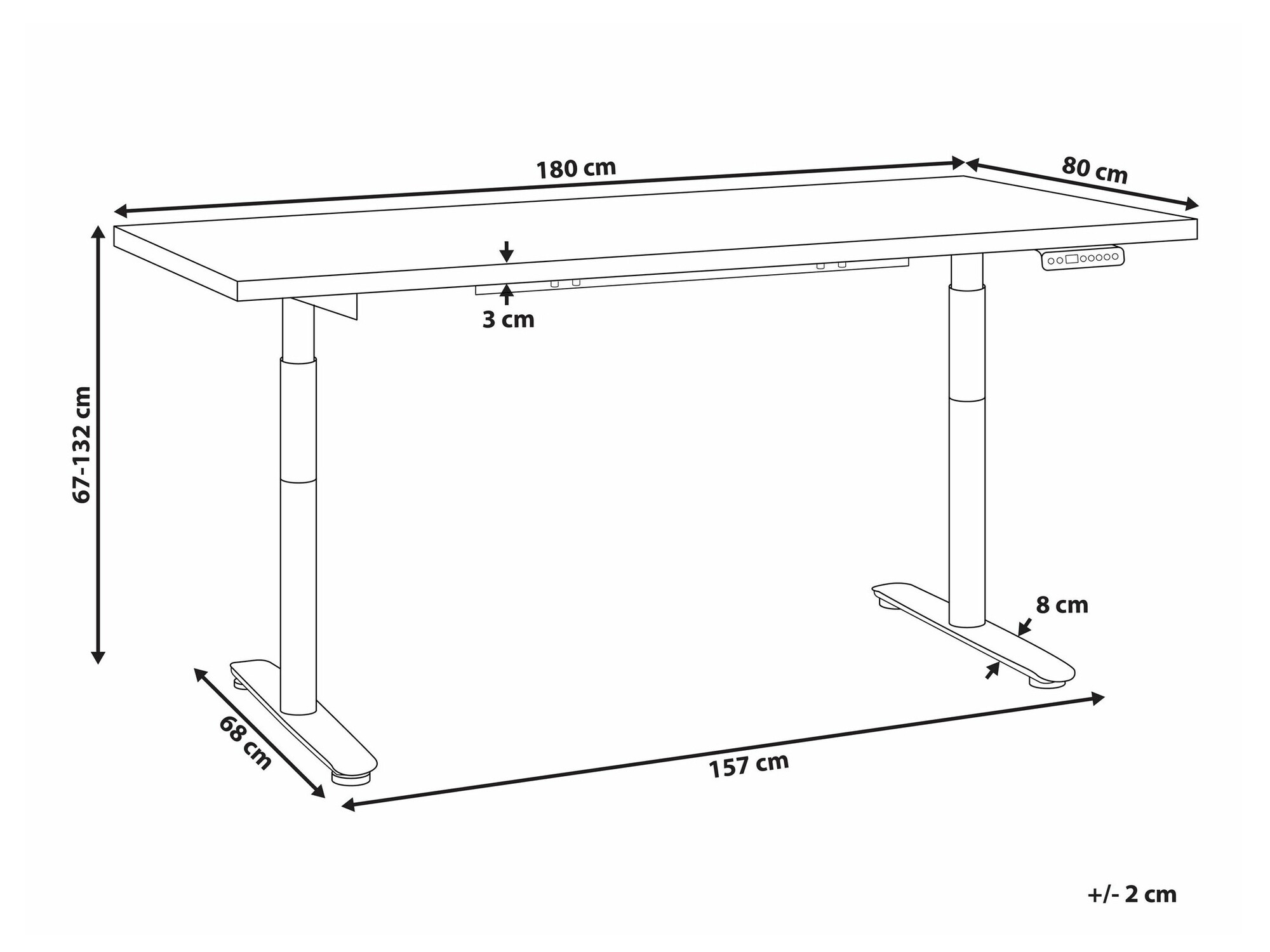Rakstāmgalds ar regulējamu augstumu Berwyn 2194 (Gaiši pelēks)