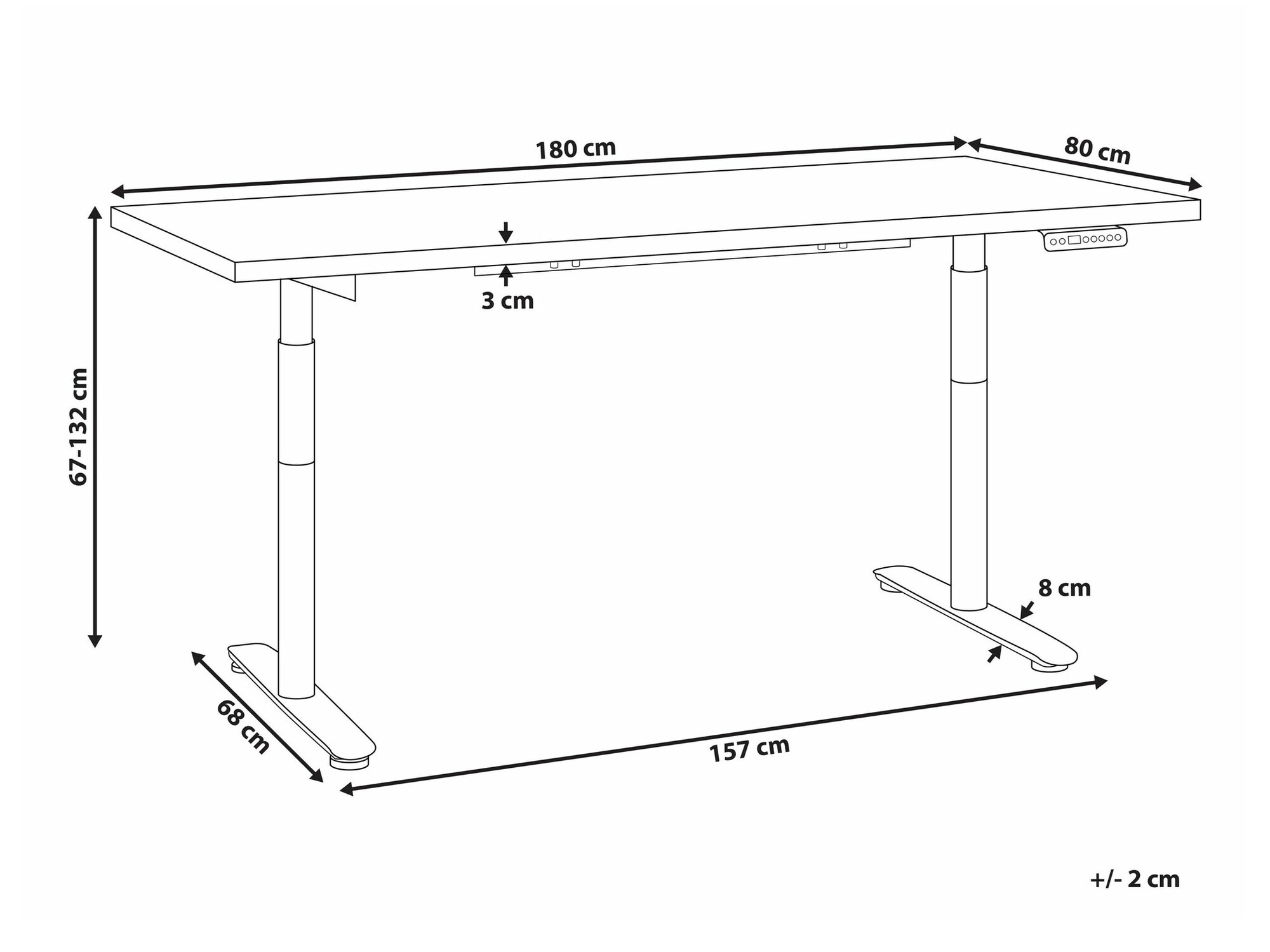Rakstāmgalds ar regulējamu augstumu Berwyn 2194 (Tumšs koks)