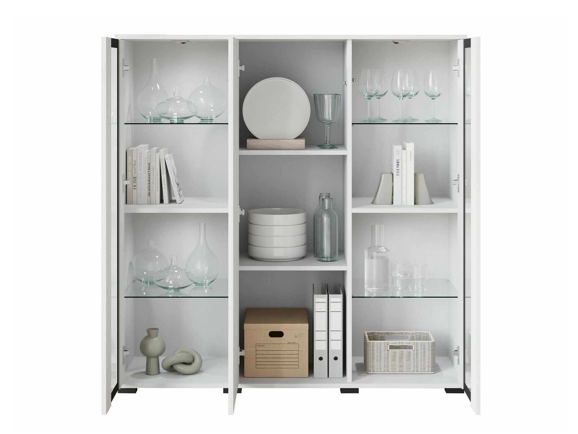 Шкафчик Torcame 100 (Белый + Глянцевый белый)