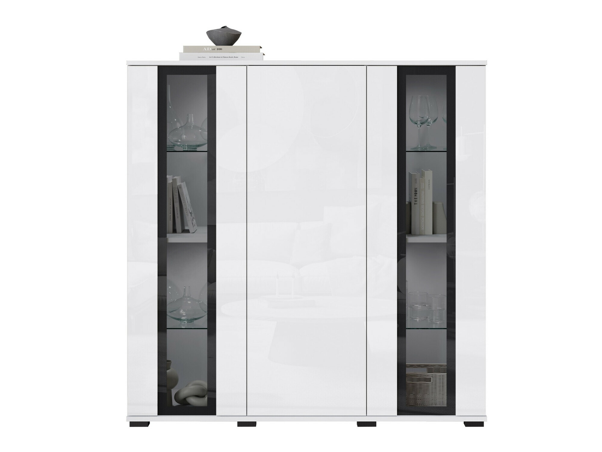 Шкафчик Torcame 100 (Белый + Глянцевый белый)