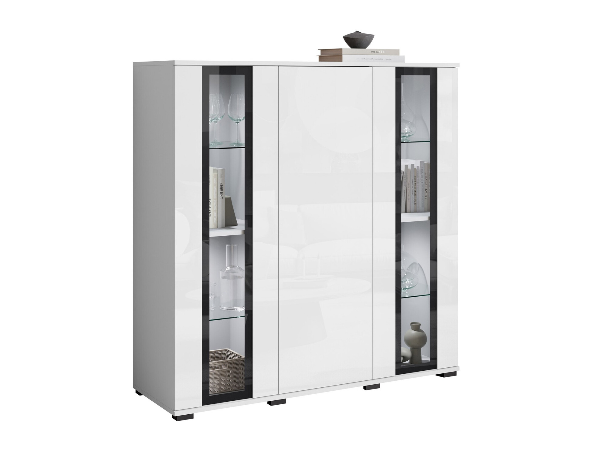 Шкафчик Torcame 100 (Белый + Глянцевый белый)