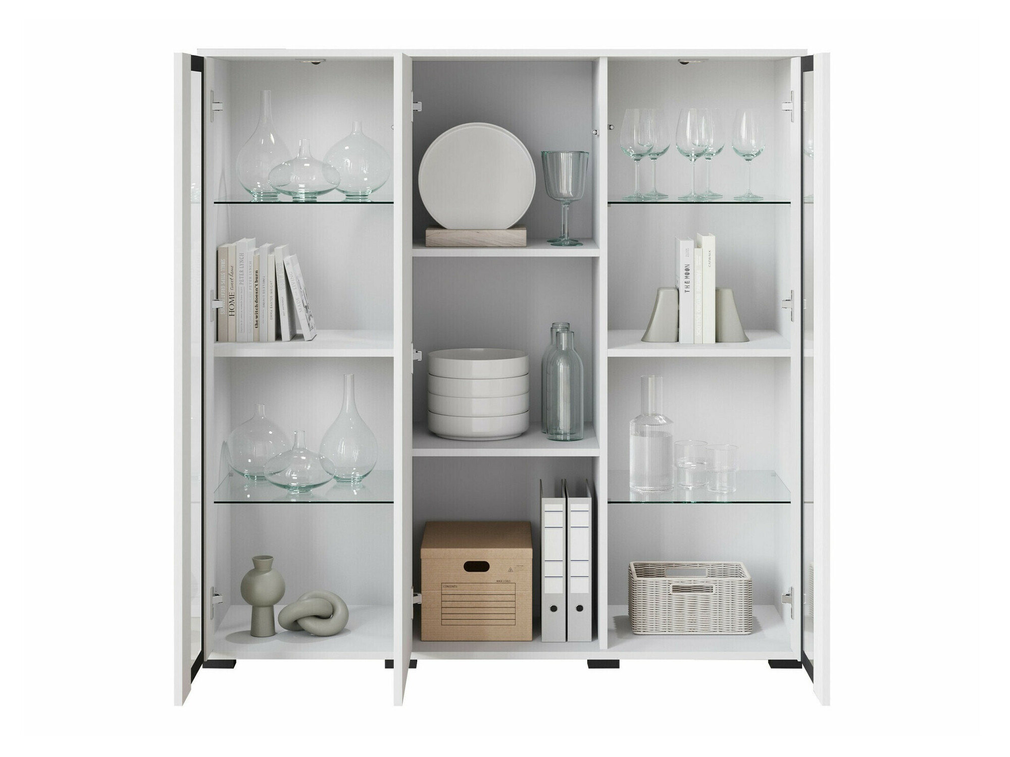 Шкафчик Torcame 100 (Дуб вотан + Глянцевый белый)