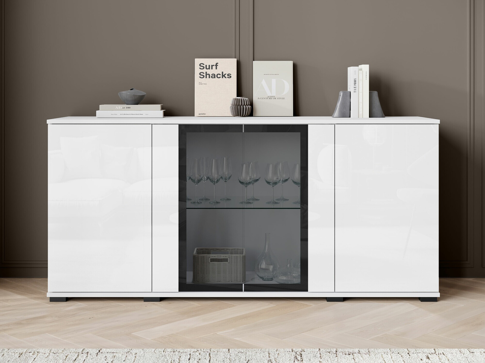 Шкафчик Torcame 102 (Белый + Глянцевый белый)