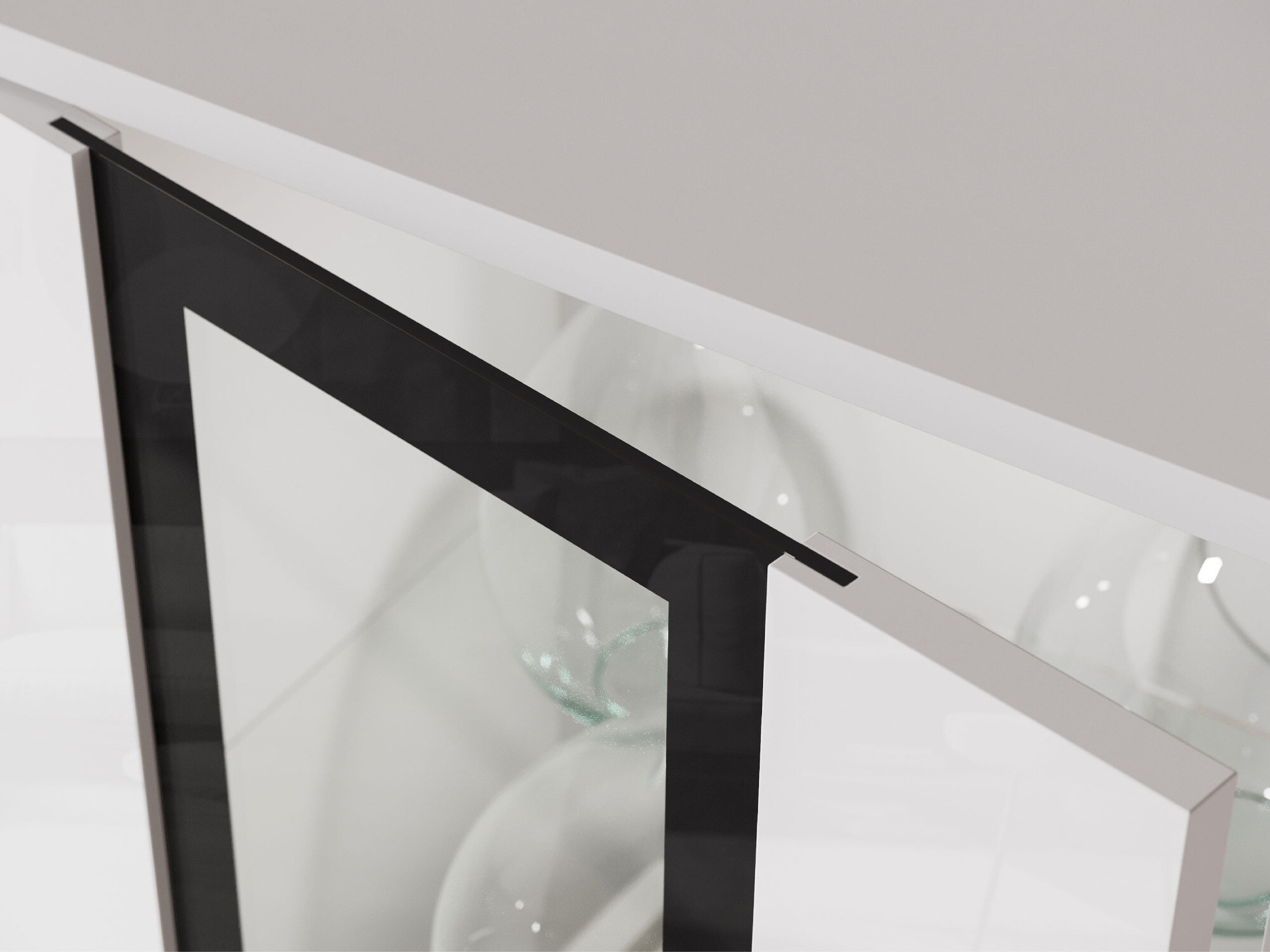 Skapis Torcame 100 (Balts + Glancēts balts)