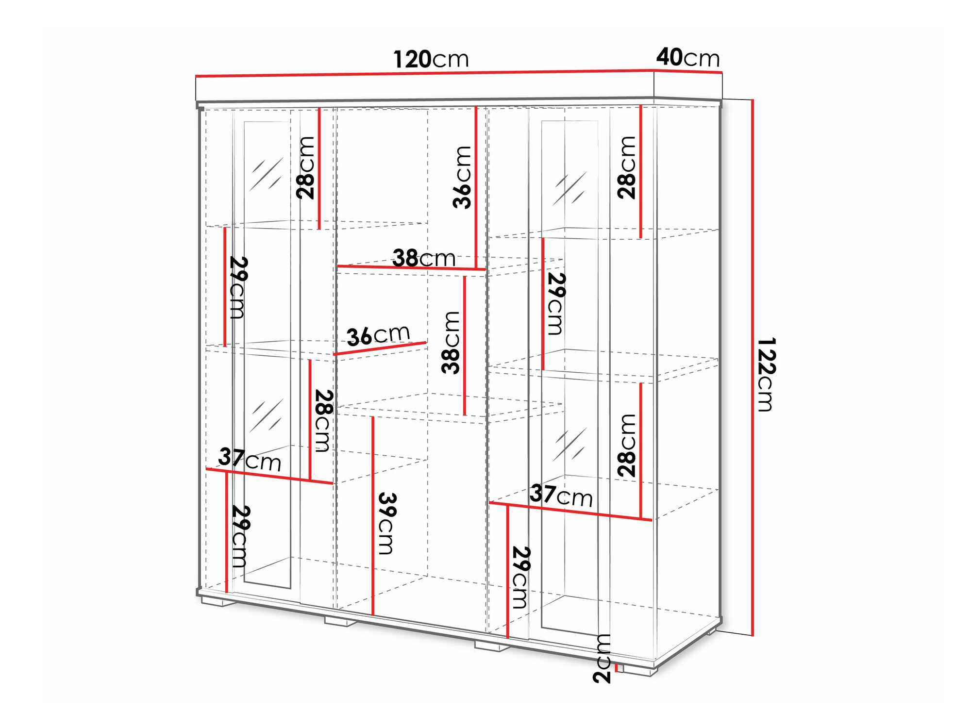 Skapis Torcame 100 (Balts + Glancēts balts)