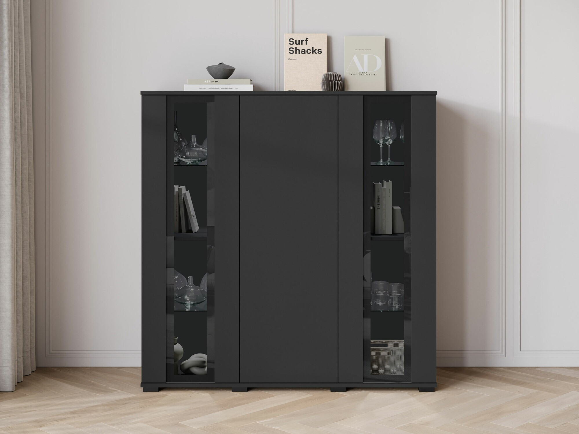 Skapis Torcame 100 (Melns)