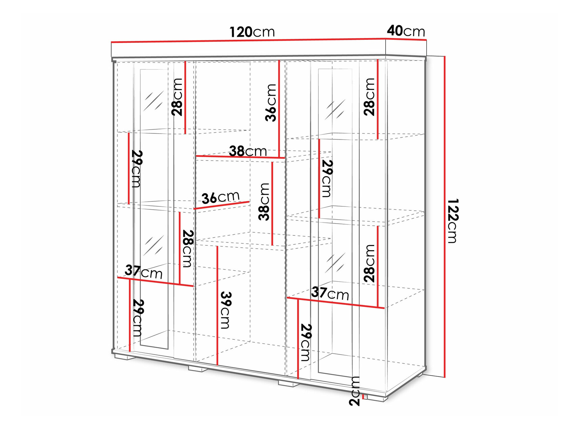 Skapis Torcame 100 (Melns)