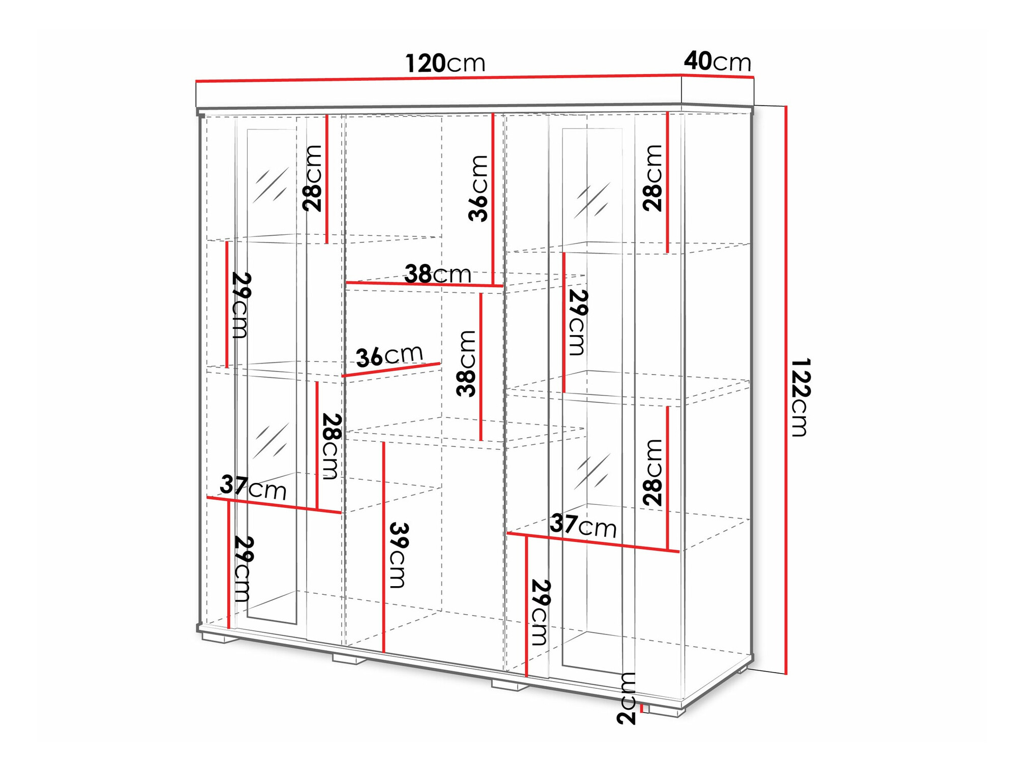 Skapis Torcame 100 (Melns)