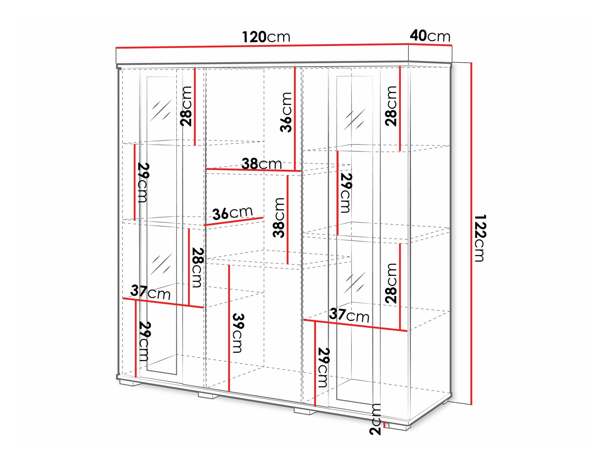 Skapis Torcame 100 (Votan ozols + Glancēts balts)