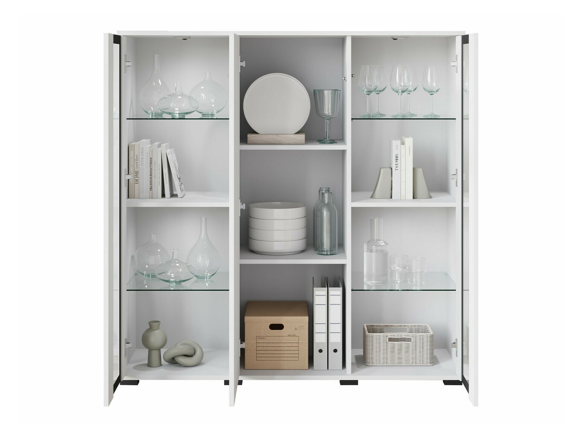 Skapis Torcame 100 (Votan ozols + Glancēts balts)