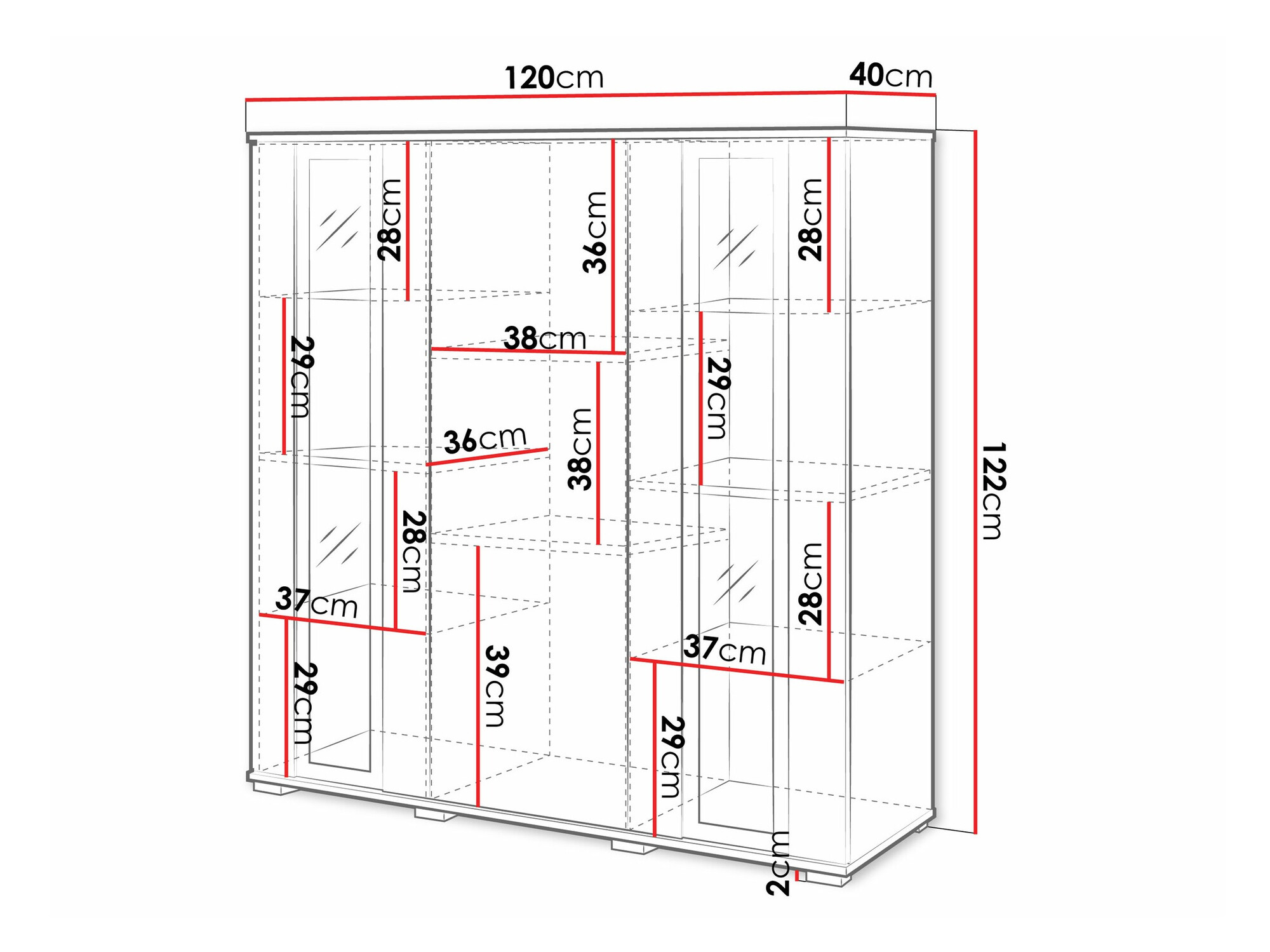 Skapis Torcame 100 (Votan ozols + Glancēts balts)