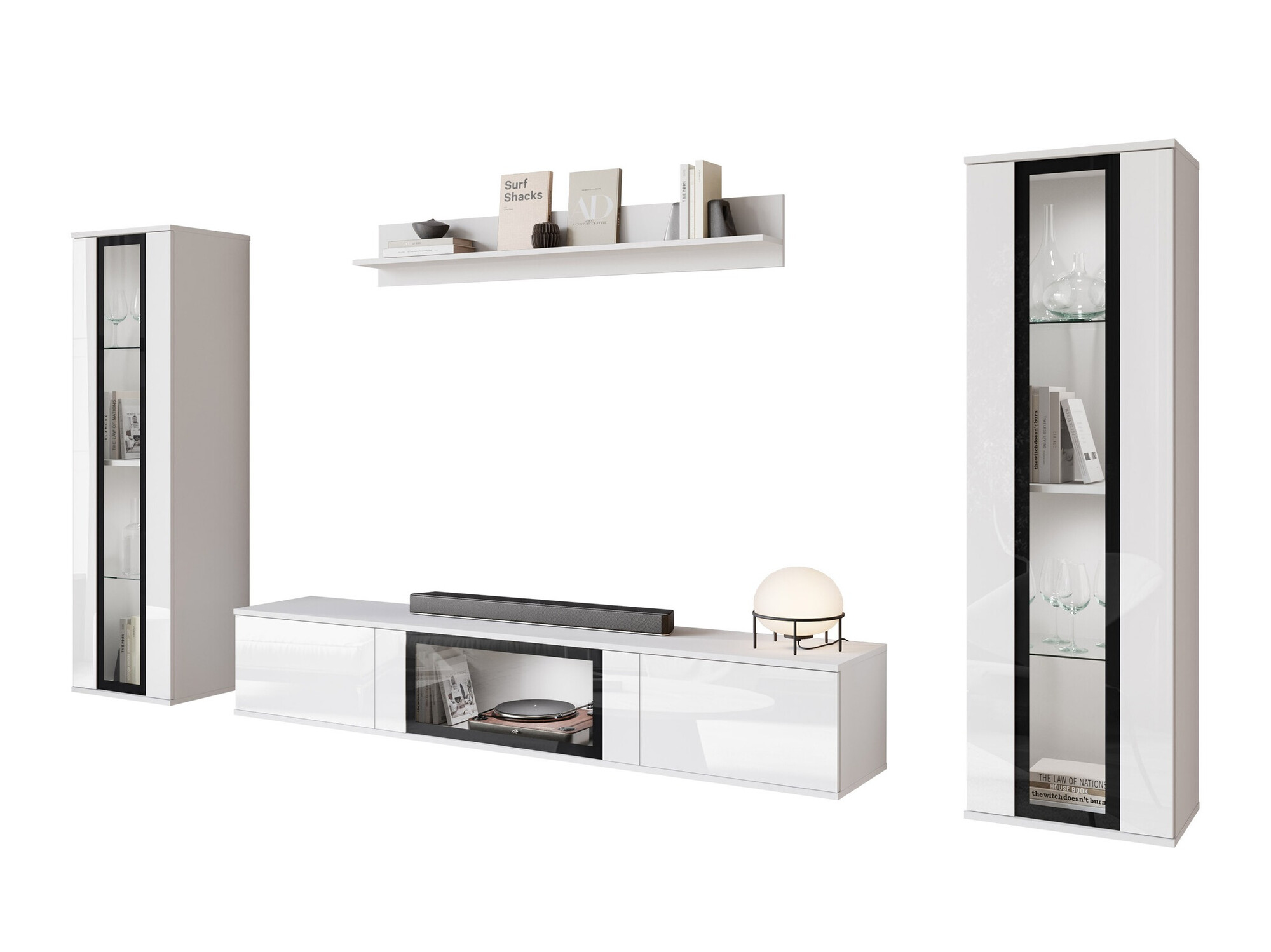 Набор для гостиной Torcame 103 (Белый + Глянцевый белый)