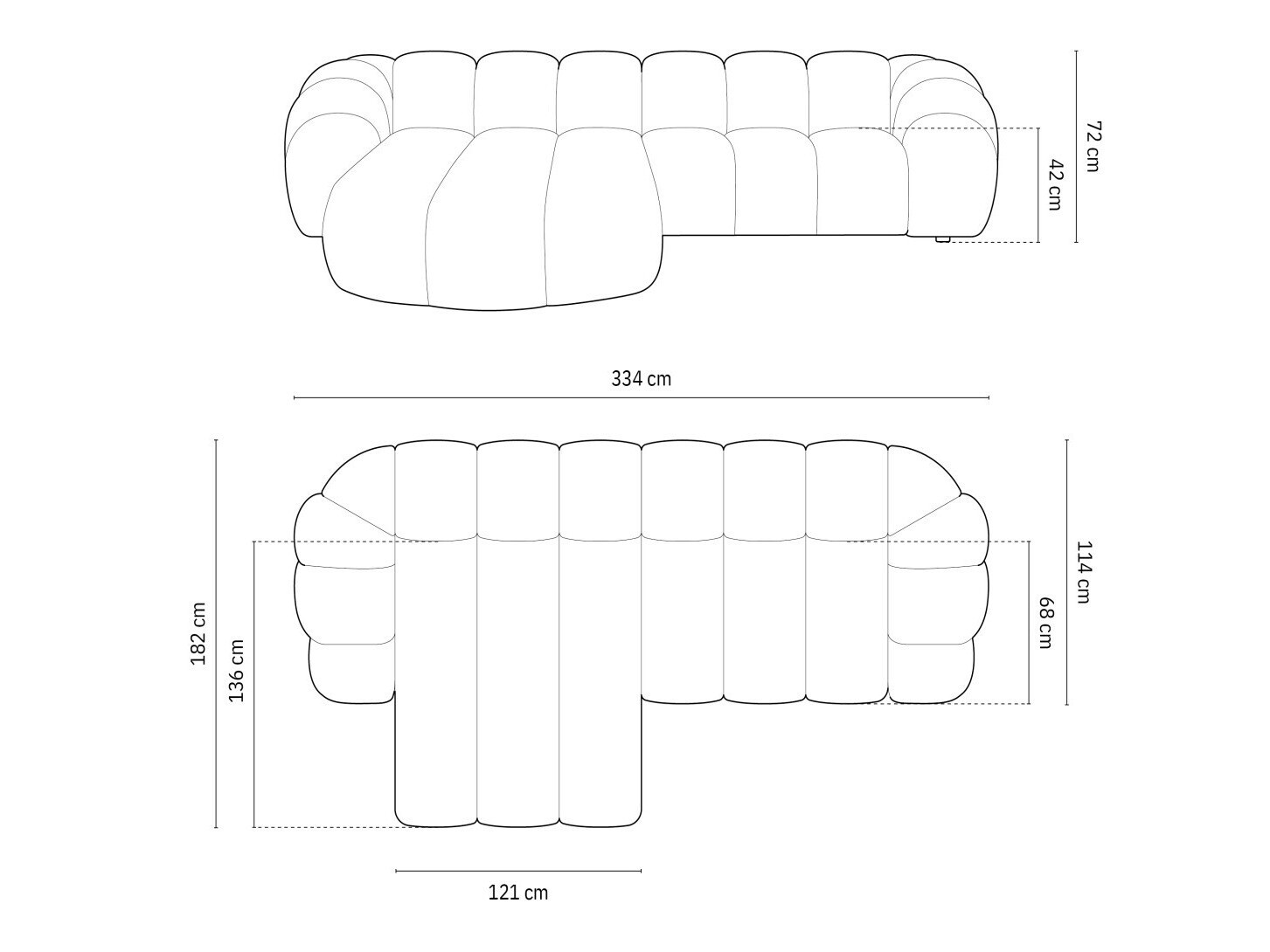 Угловой диван Cirnolu 103 (Bubble 17)