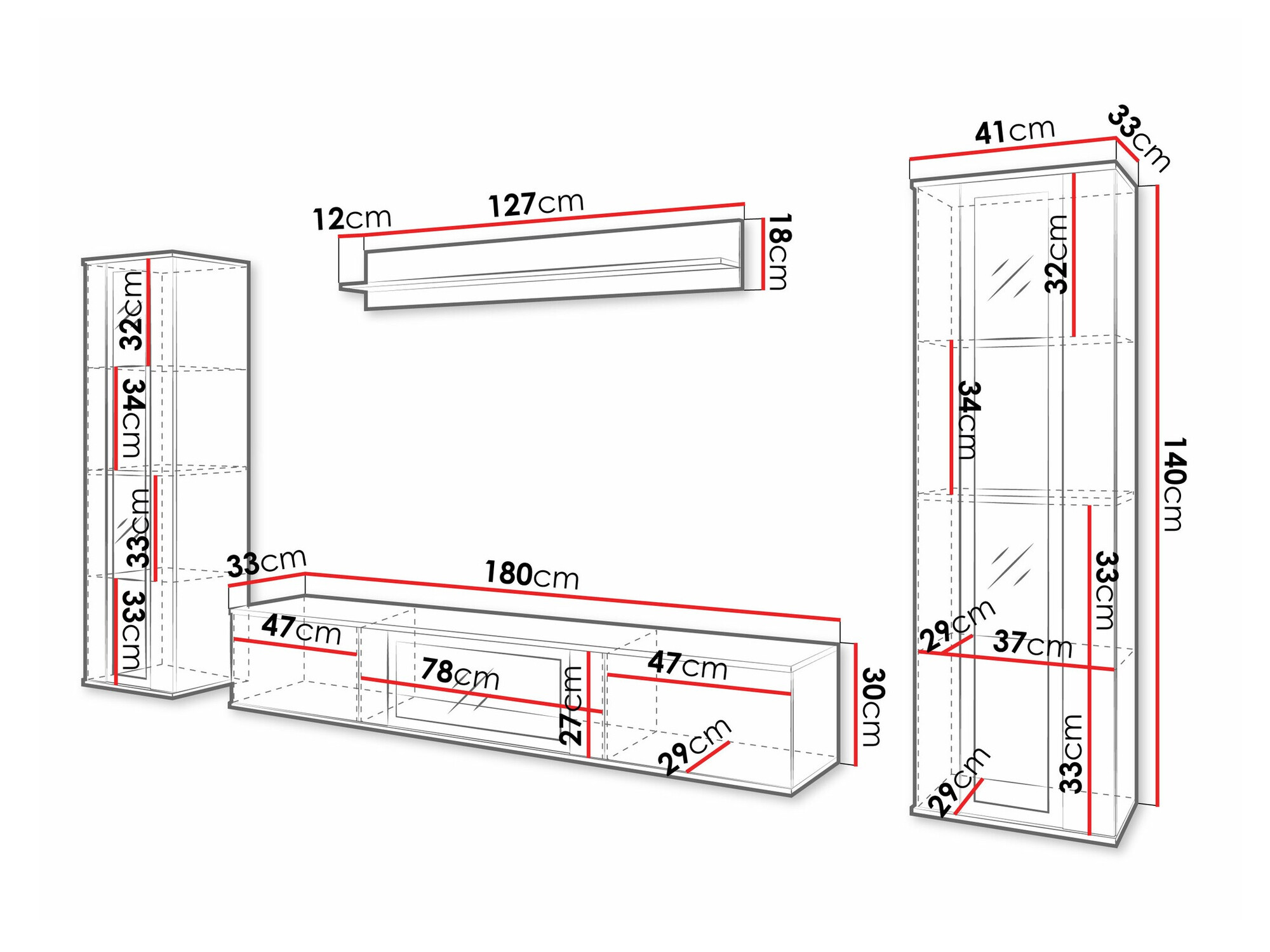 Viesistabas komplekts Torcame 103 (Balts + Glancēts balts)