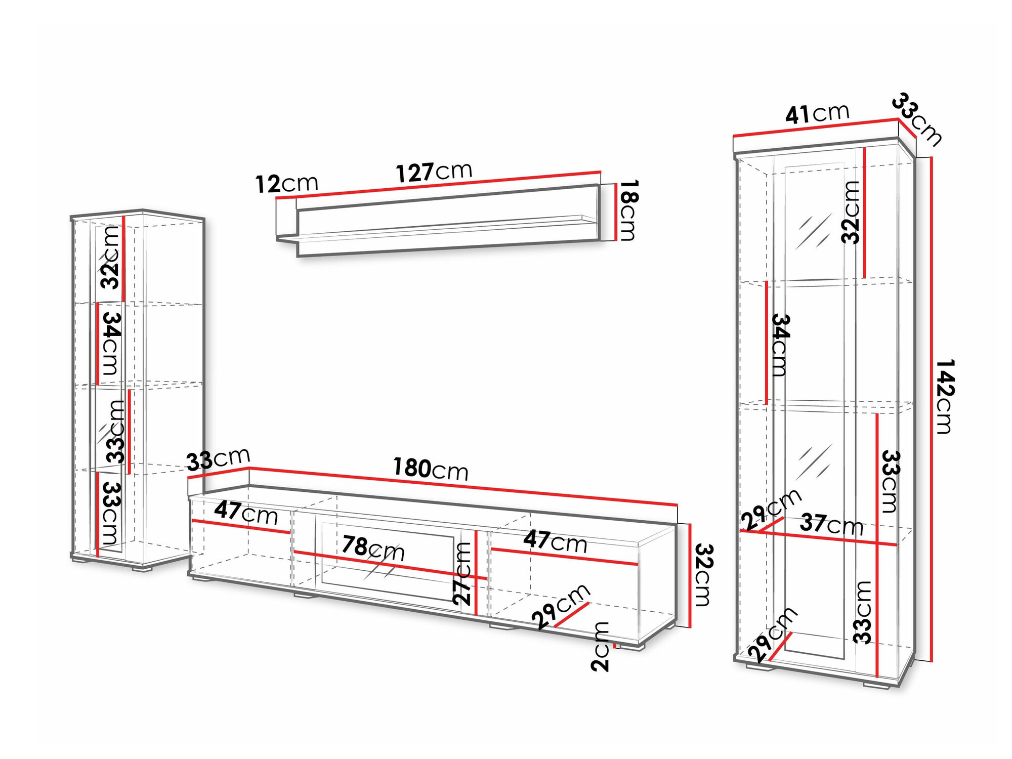 Viesistabas komplekts Torcame 103 (Melns)