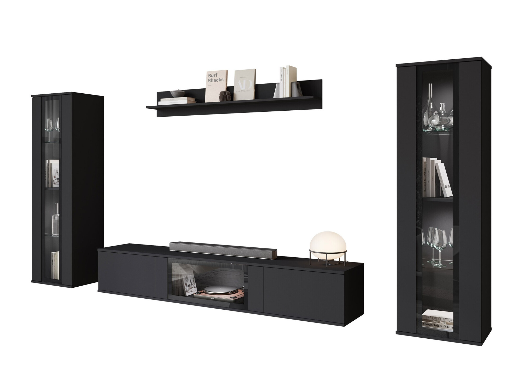 Viesistabas komplekts Torcame 103 (Melns)