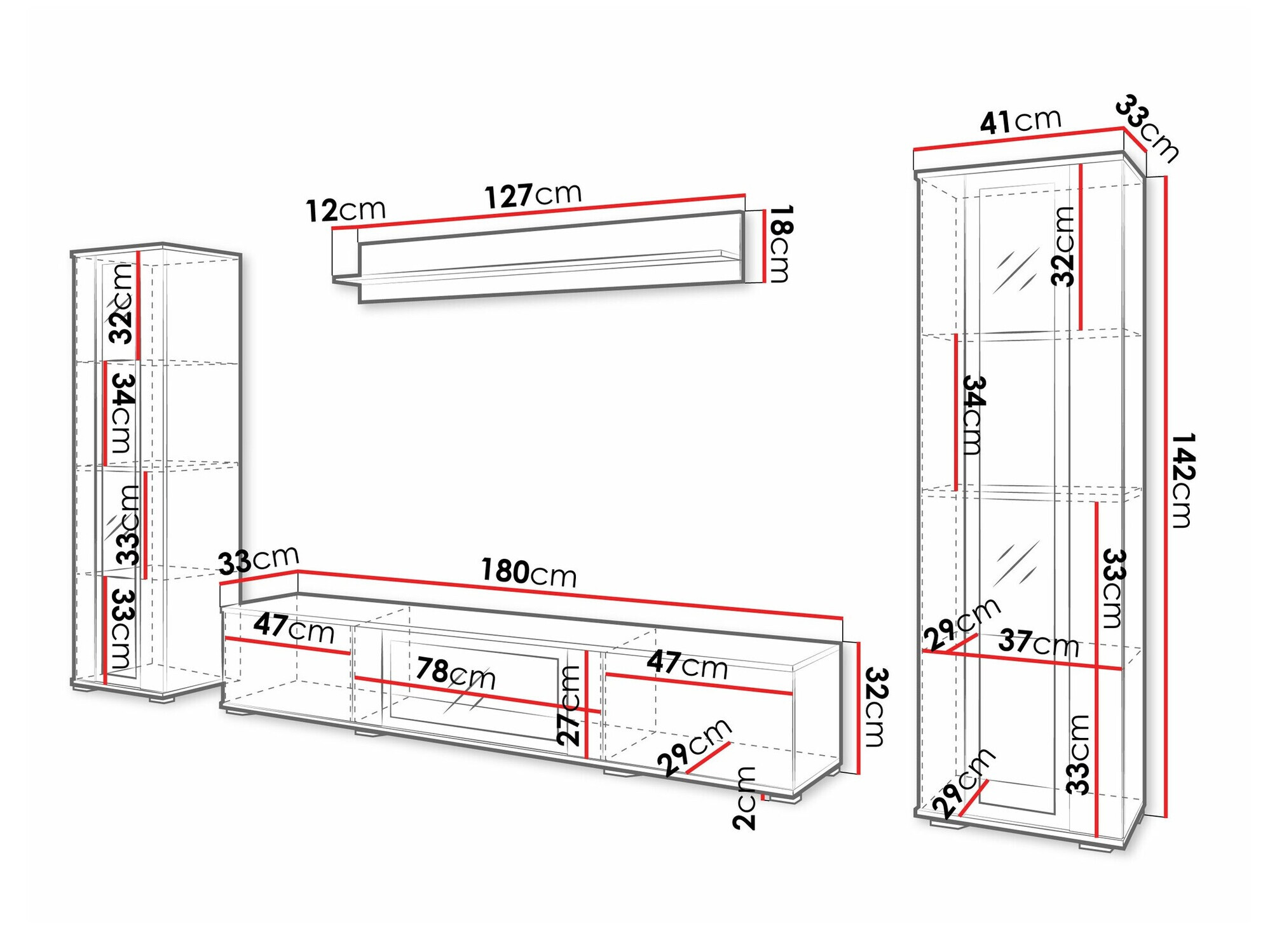 Viesistabas komplekts Torcame 103 (Votan ozols + Glancēts balts)