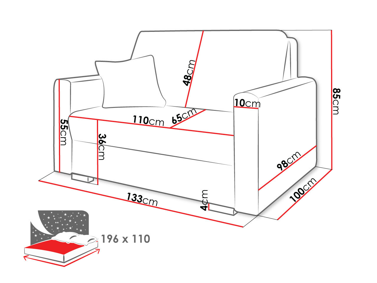 Dīvāns gulta Columbus 206 (Tilia 17)