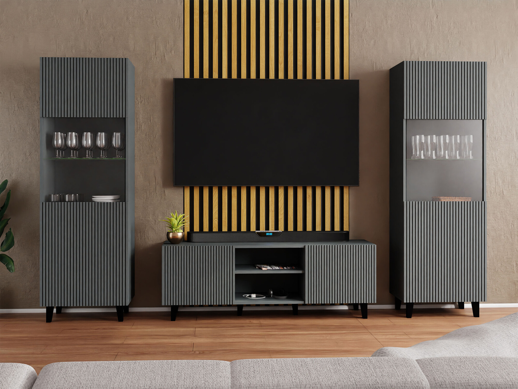 Viesistabas komplekts Remeta 110 (Antracīts)