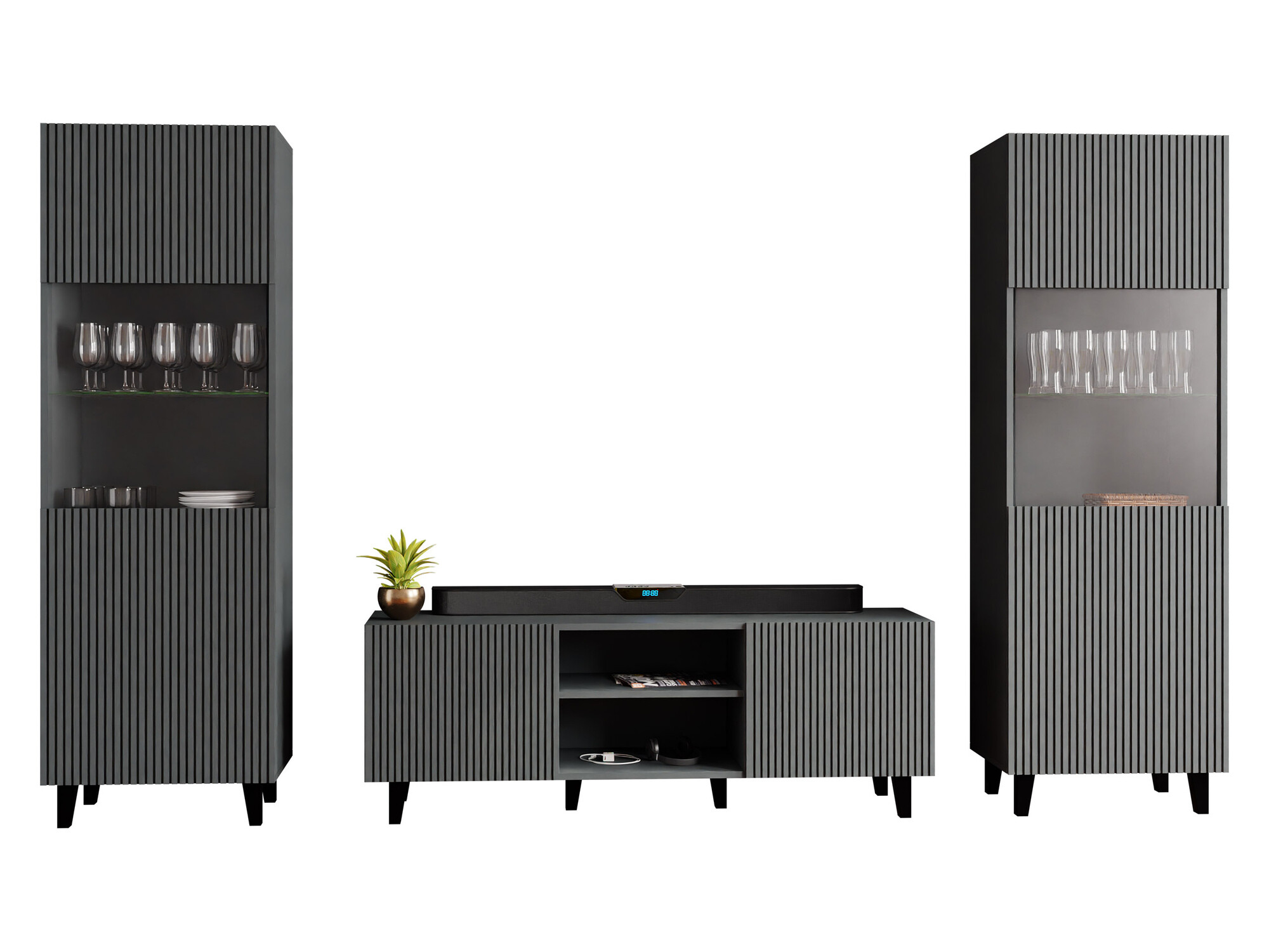 Viesistabas komplekts Remeta 110 (Antracīts)