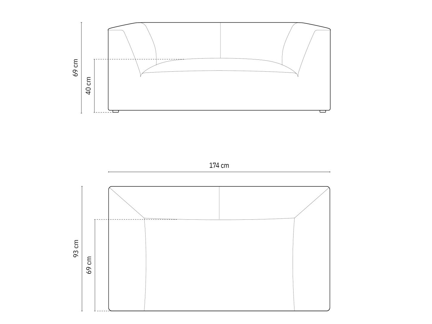 Dīvāns Vermaru 100 (Scala Melns)
