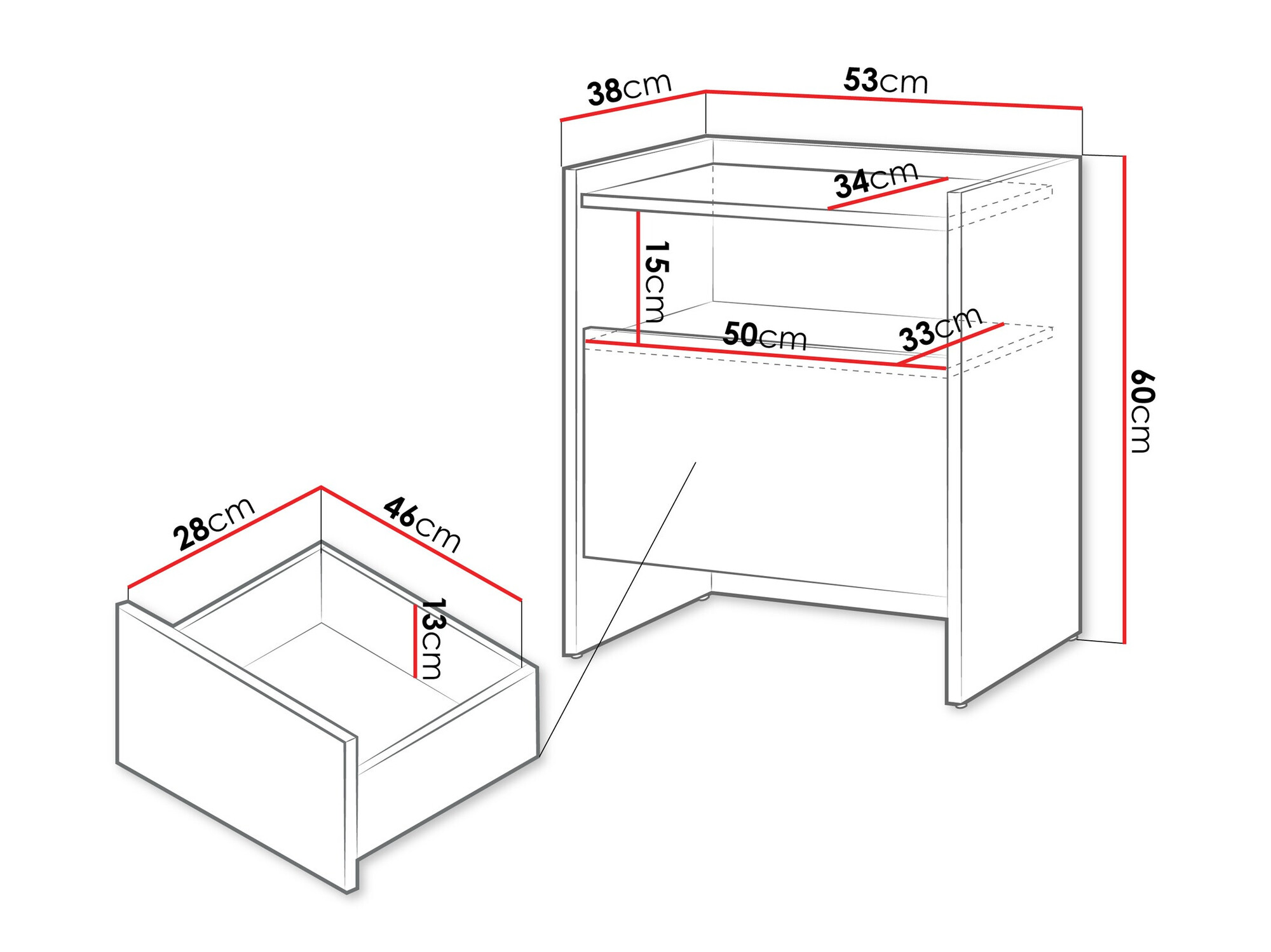 Прикроватная тумбочка Parma 106 (Темный дуб)