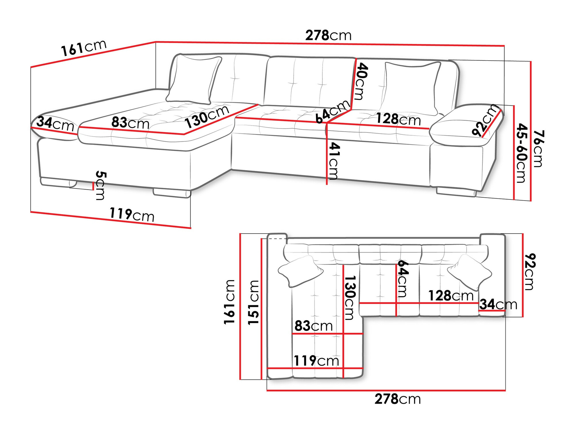 Stūra dīvāns Comfivo 219 (Magni 206.11)