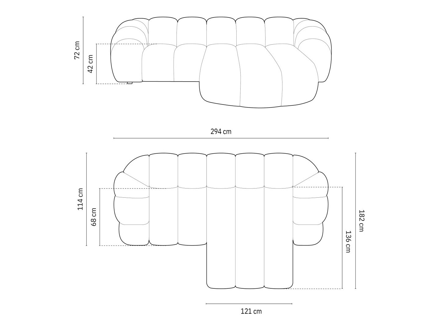 Угловой диван Cirnolu 105 (Bubble 15)