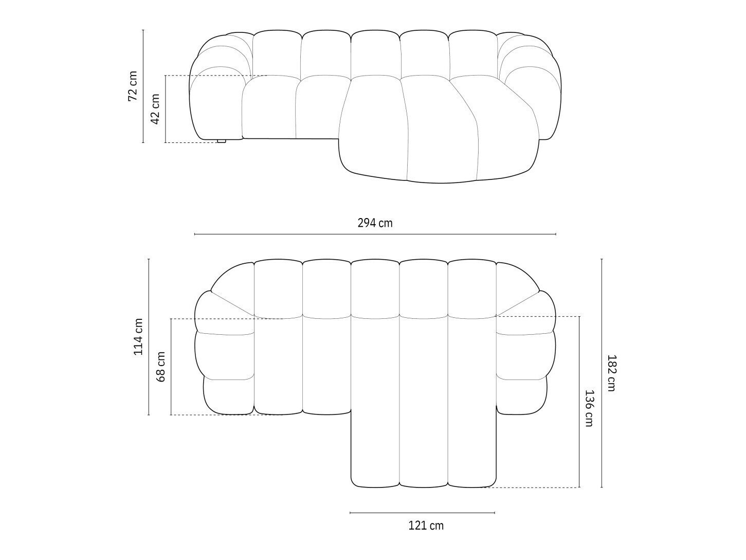 Угловой диван Cirnolu 105 (Bubble 7)