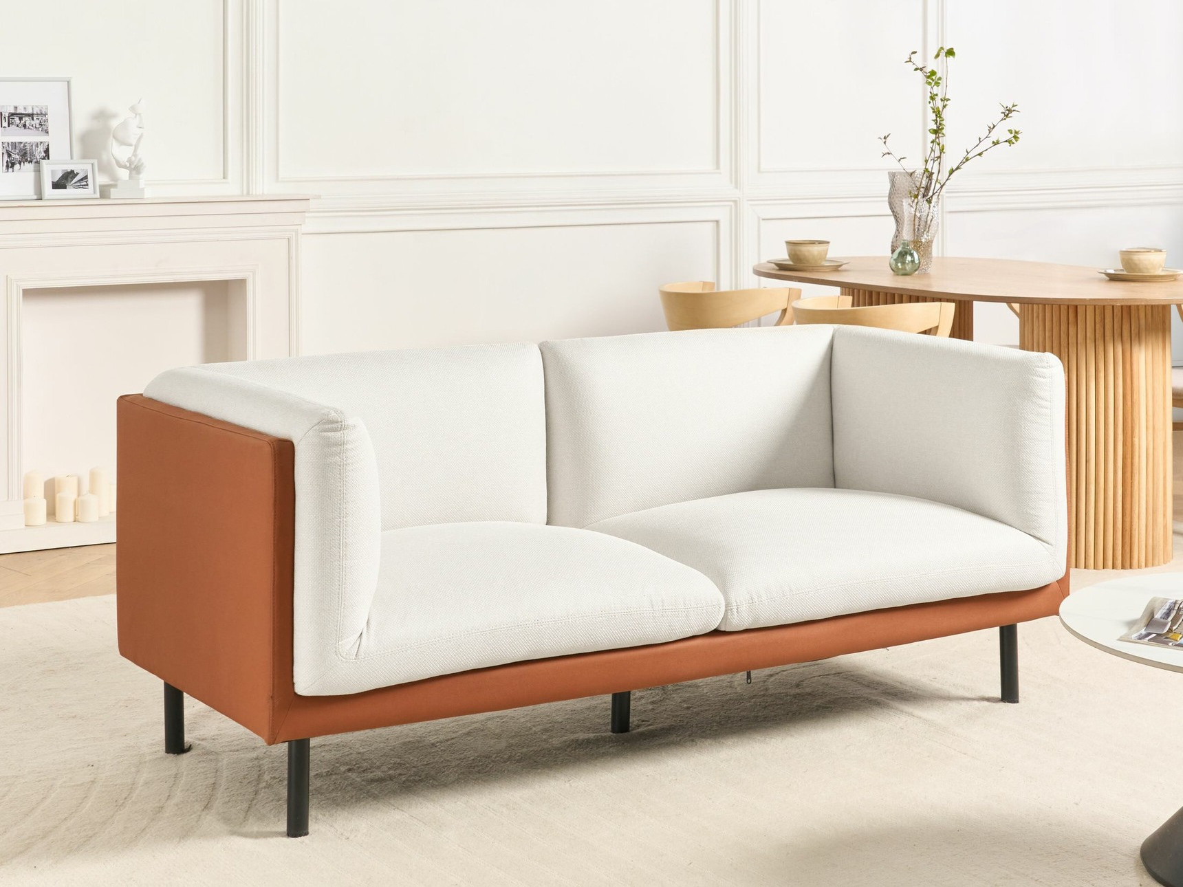 Диван Berwyn 2684 (Белый + Коричневый)