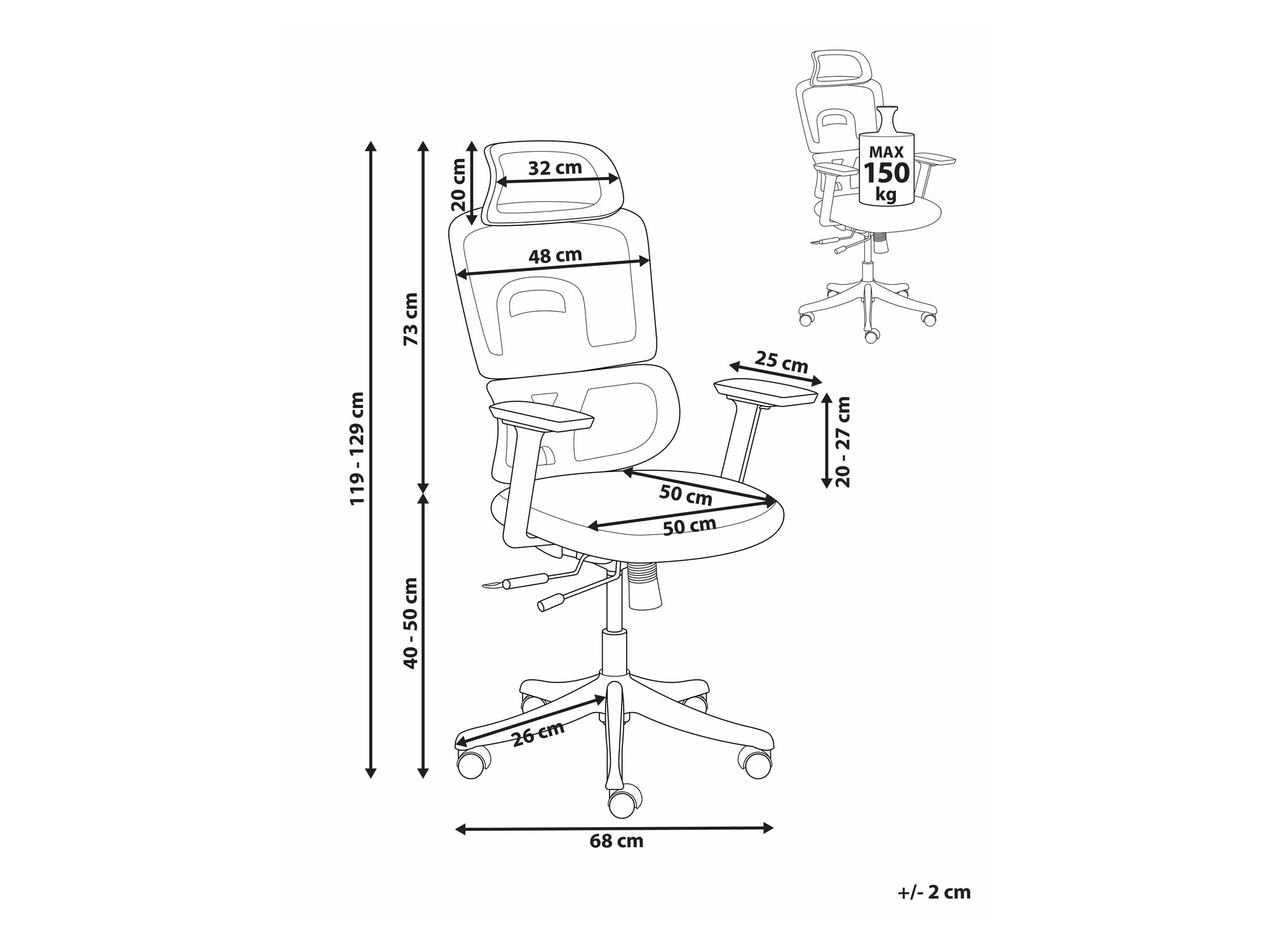 Biroja krēsls Berwyn 2690