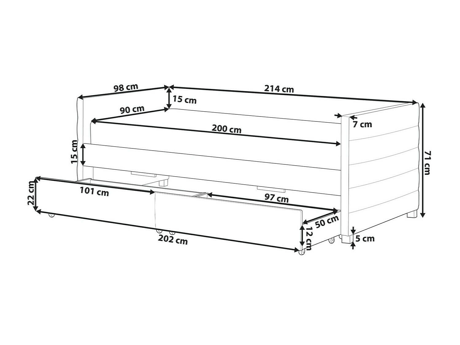 Кровать Berwyn 613 (Бирюзовый)