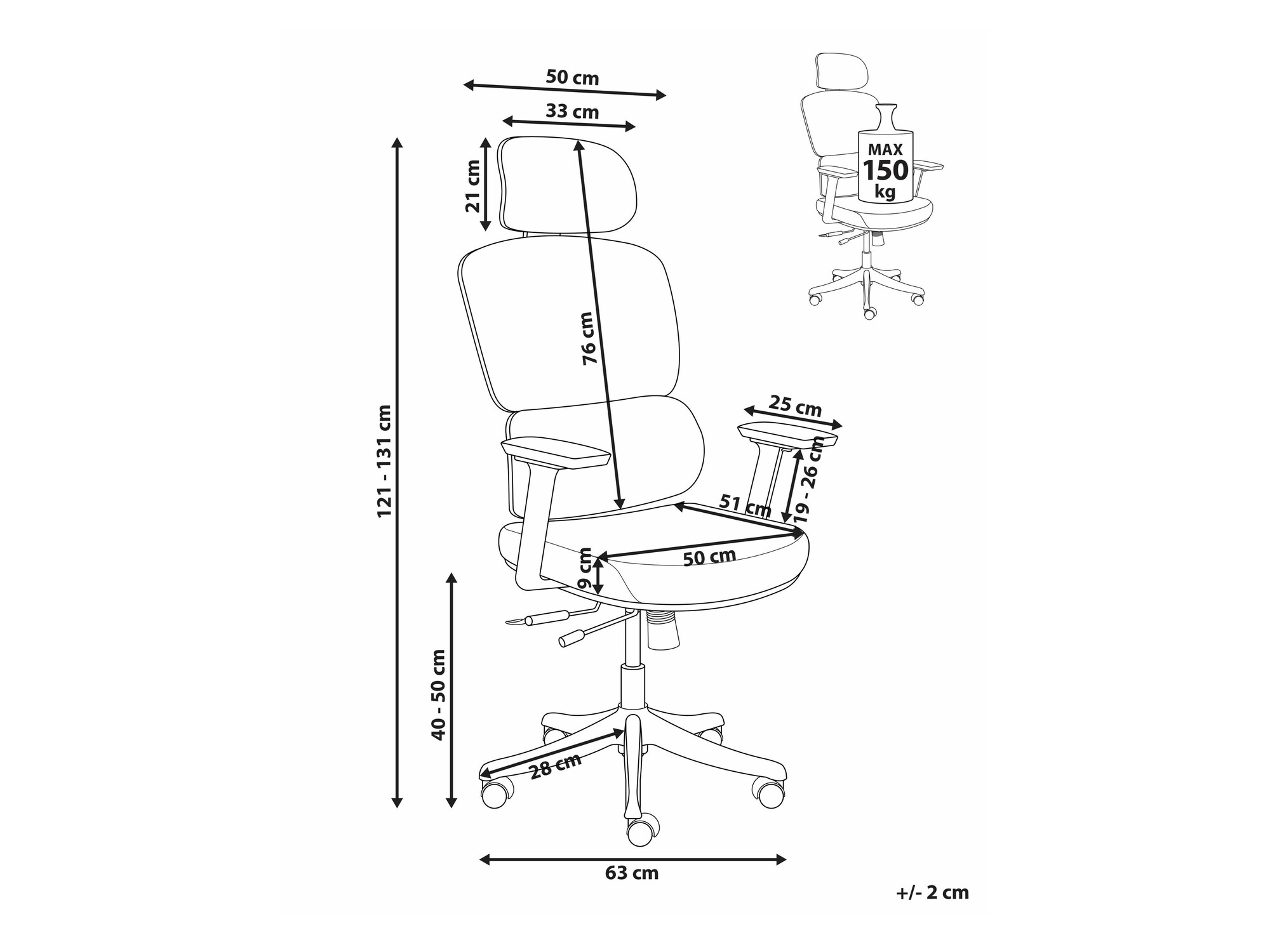 Biroja krēsls Berwyn 2694