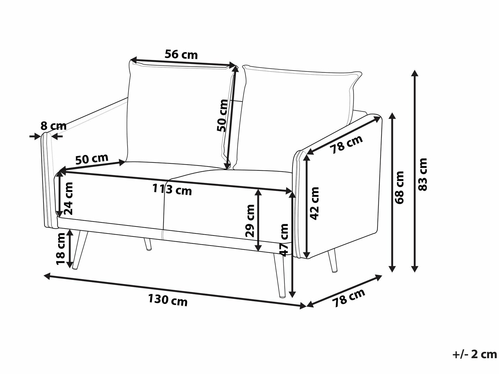 Диван Berwyn 193 (Светло-коричневый + Золотой)
