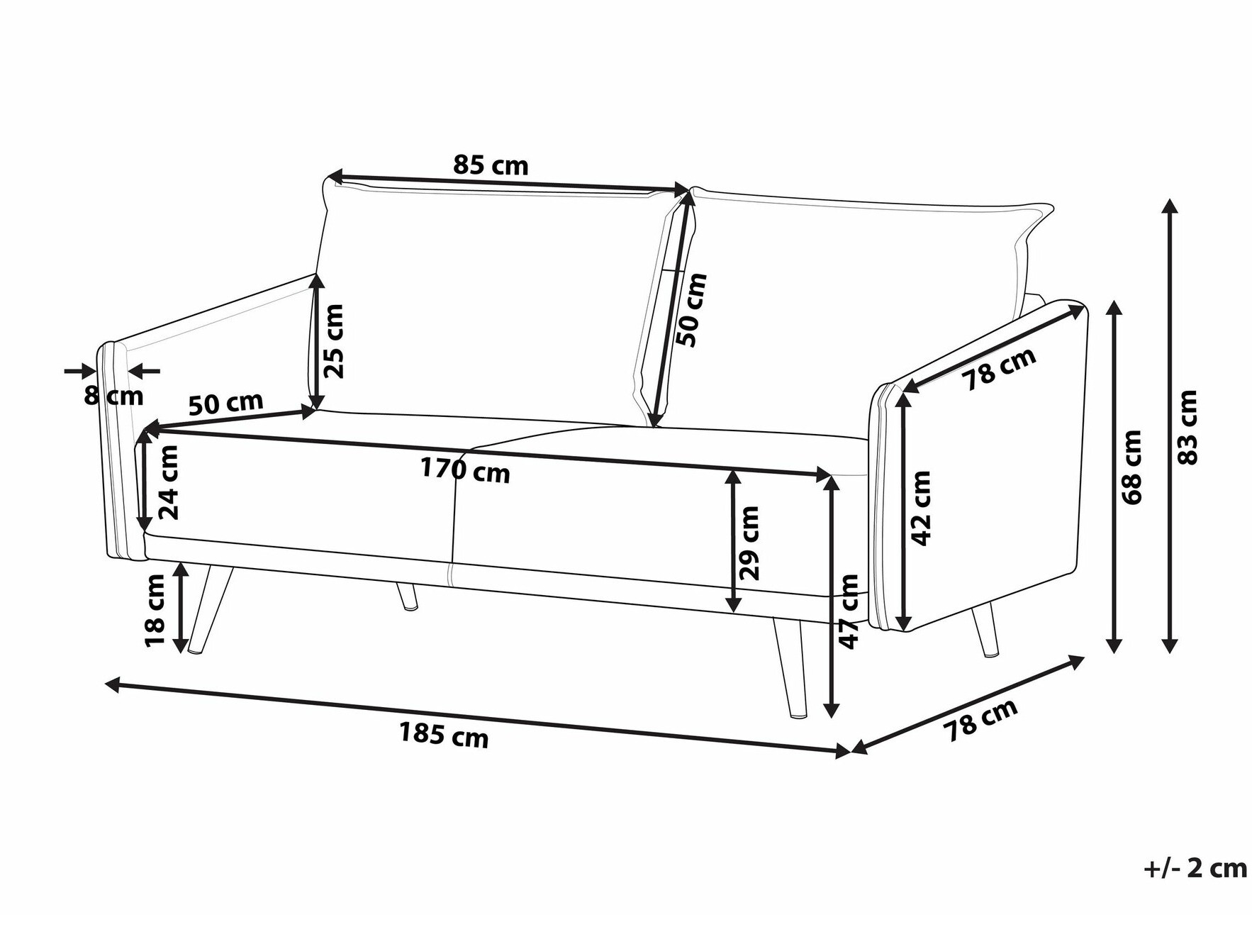Dīvāns Berwyn 202 (Gaiši brūns + Zelta)