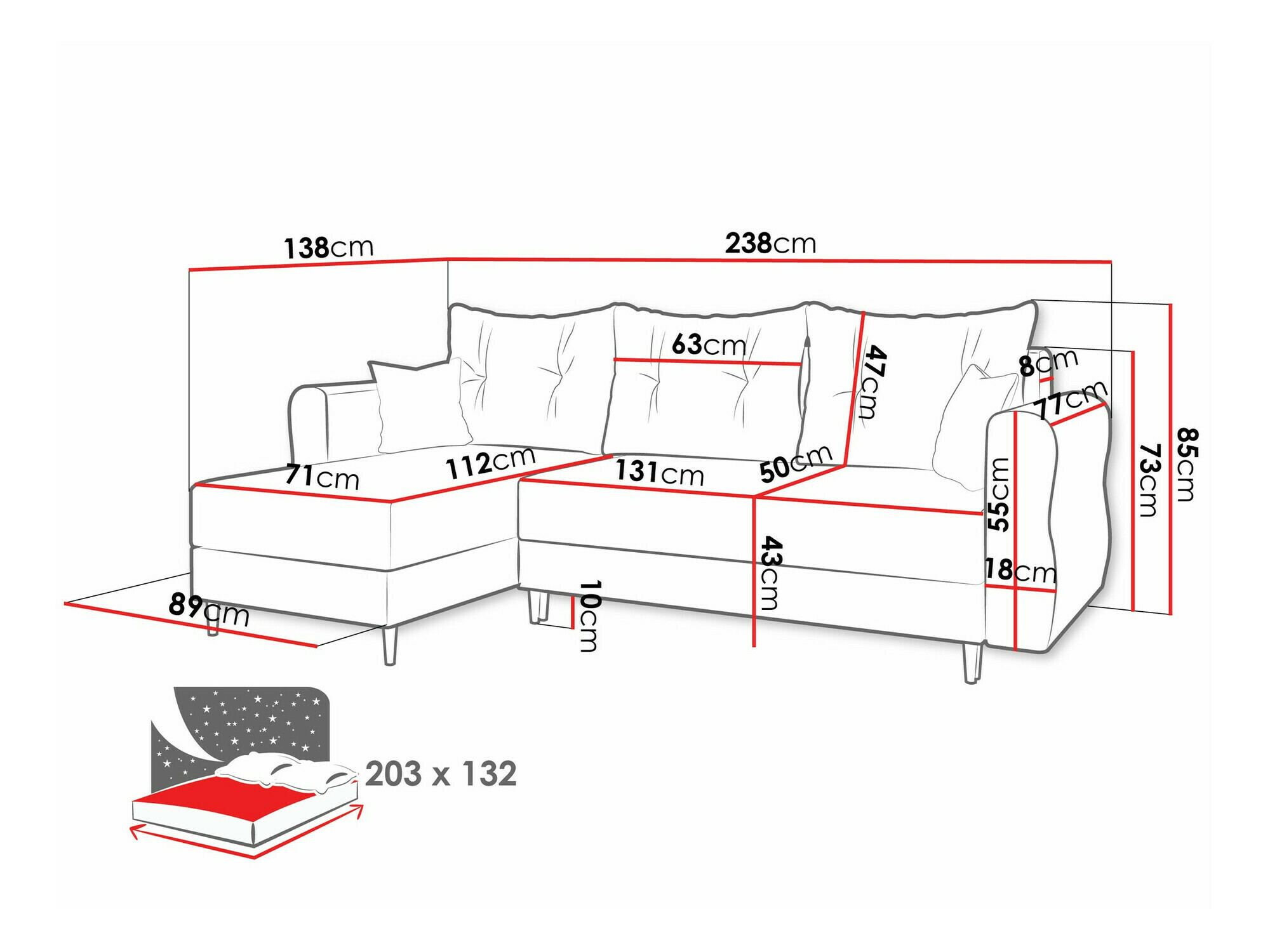Stūra dīvāns Veldala 102 (Manila 29)