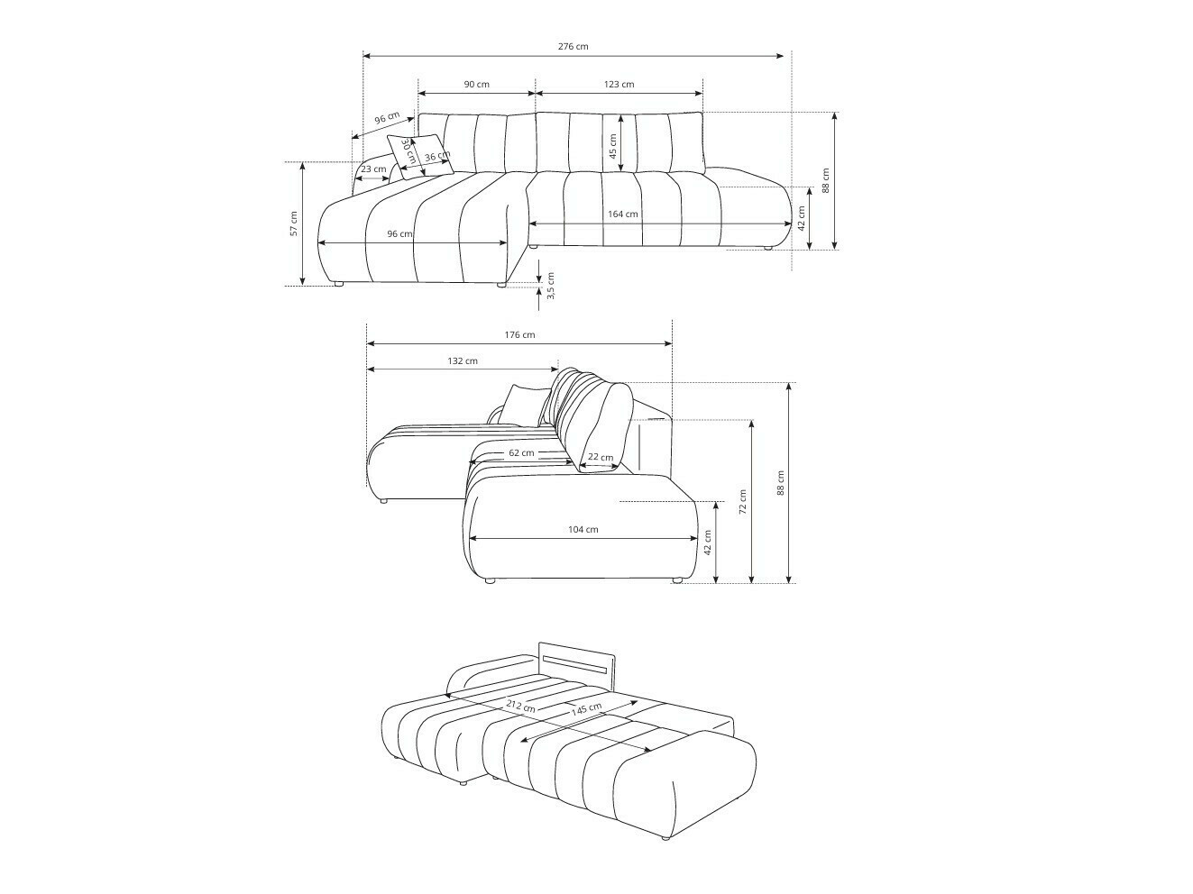 Угловой диван Kingston 152 (Lambi 08)