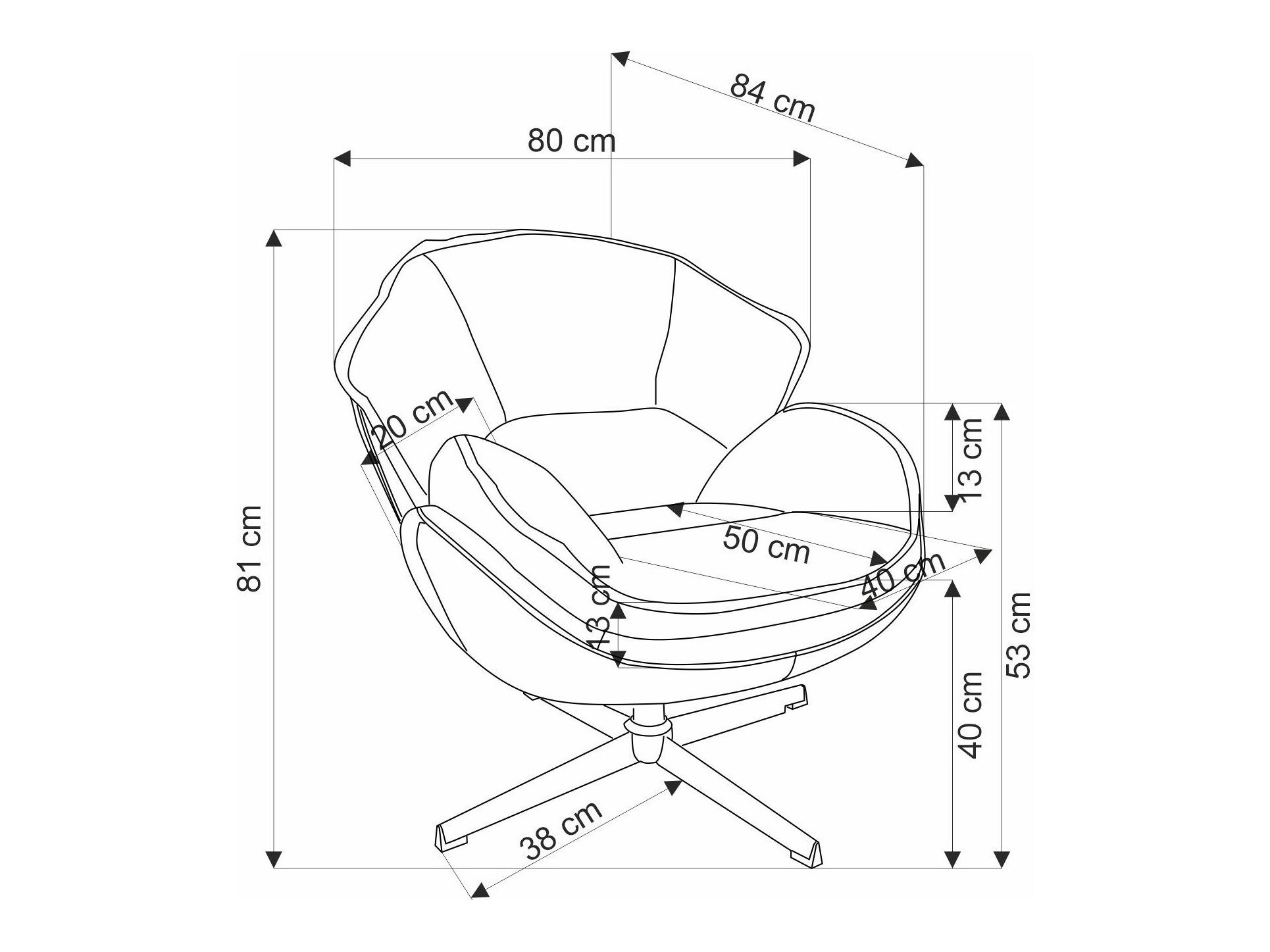 Krēsls Houston 1958 (Bēšs)