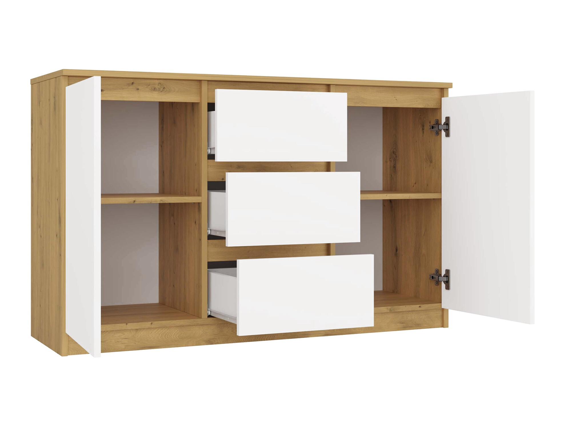 Kumode Elbvelu 112 (Balts + Artisan ozols)