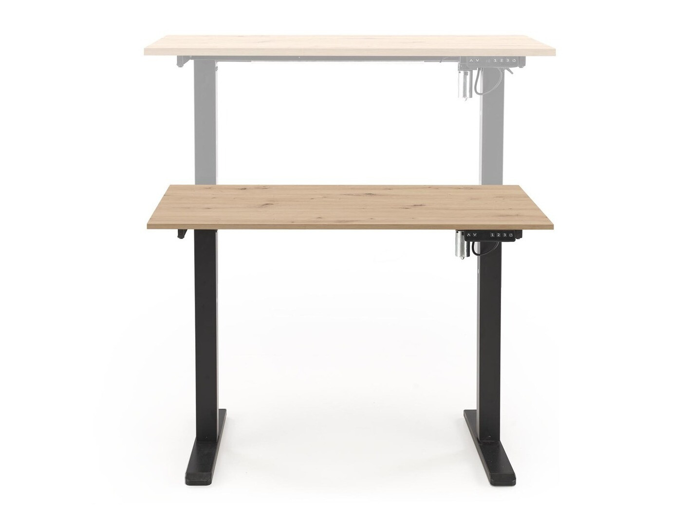Рабочий стол с регулируемой высотой Houston 1704 (Artisan дуб + Чёрный)