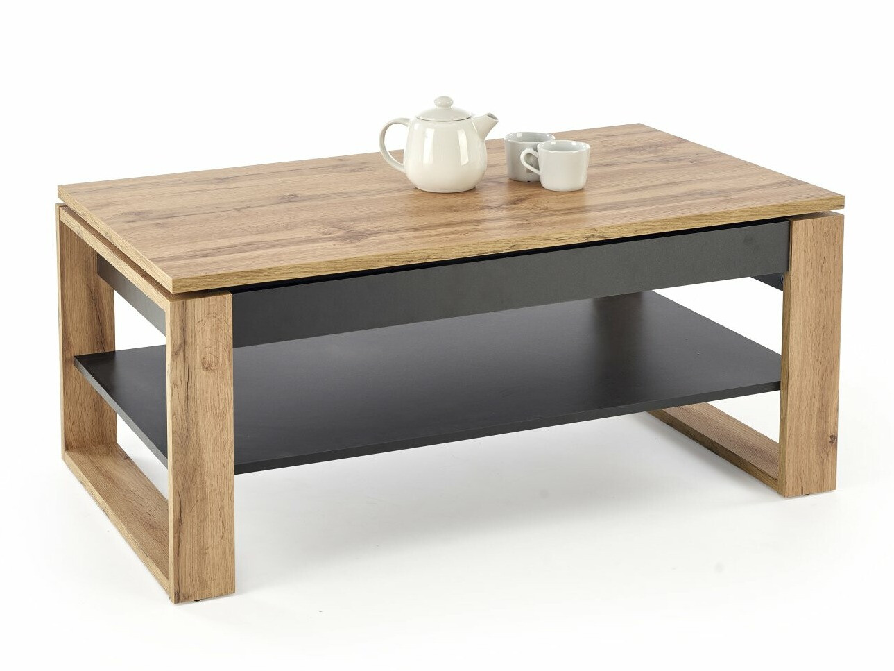 Žurnālu galdiņš transformeris Houston 1959 (Artisan ozols + Melns)