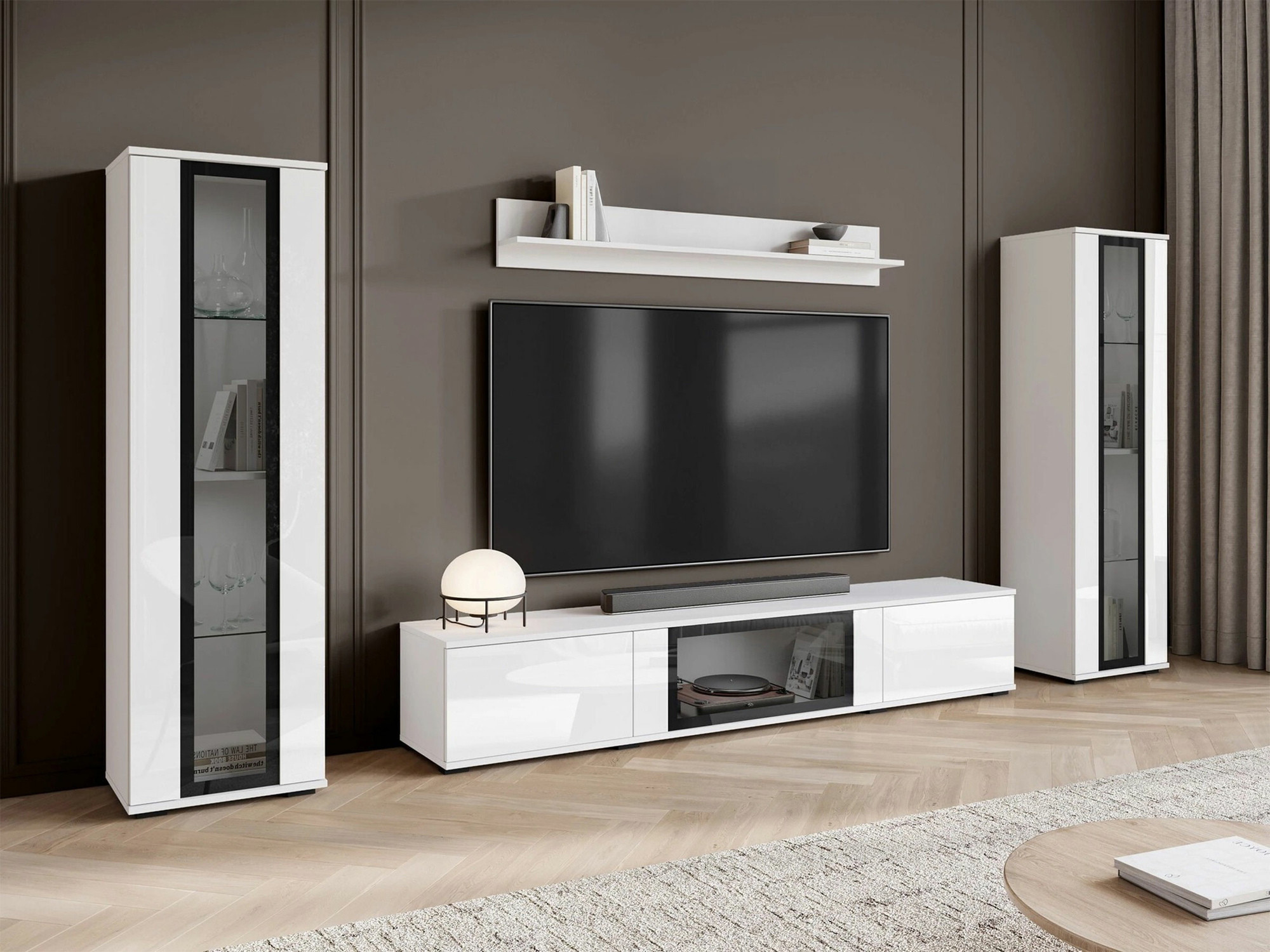 Набор для гостиной Torcame 103 (Белый + Глянцевый белый)