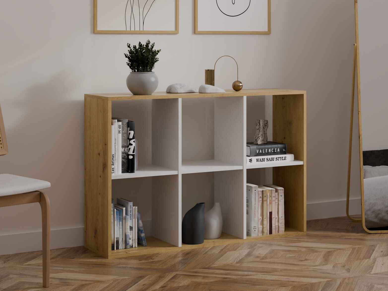 Plaukts Mandeville 287 (Balts + Artisan ozols)