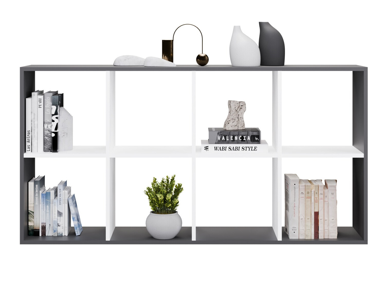 Plaukts Mandeville 288 (Balts + Antracīts)