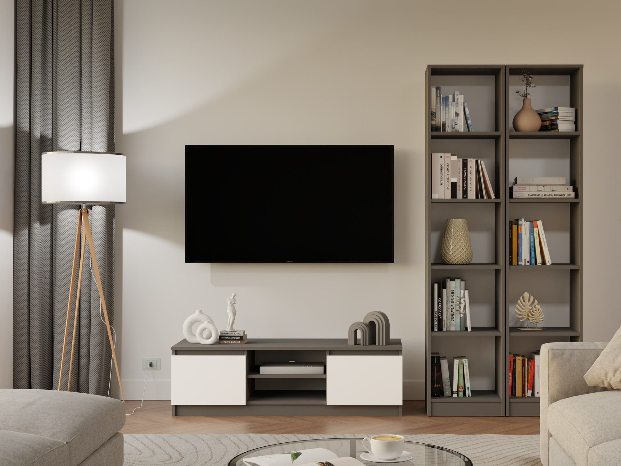 Стеллаж Mandeville 183 (Антрацит)