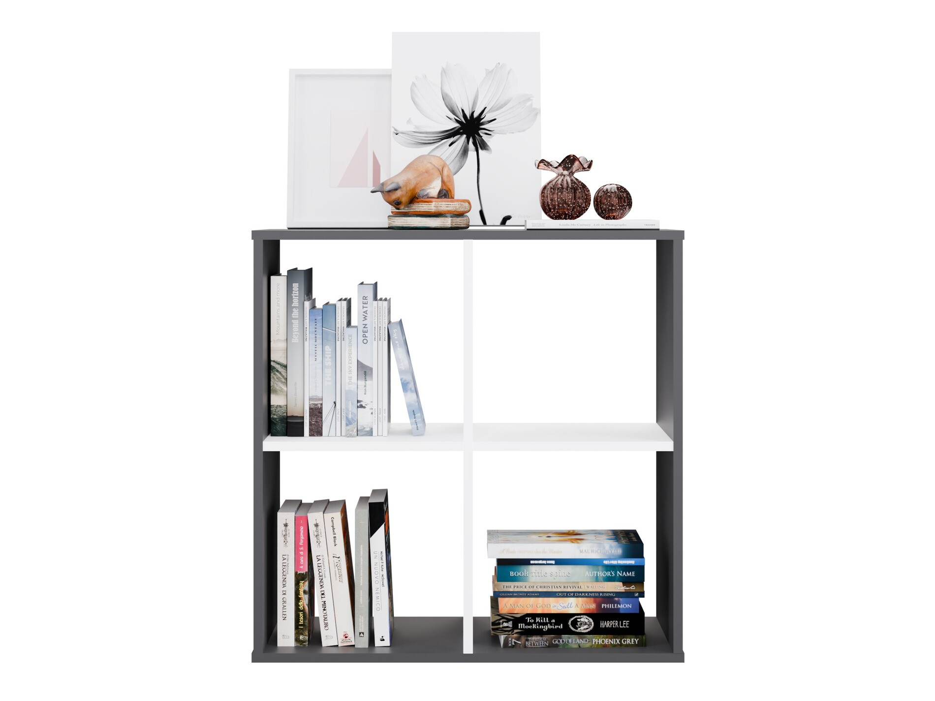 Стеллаж Mandeville 285 (Белый + Антрацит)