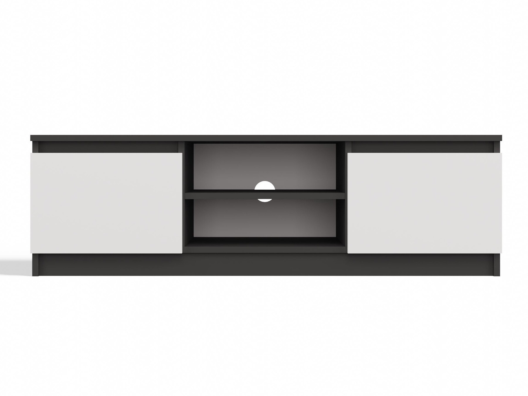 TV galds Elbvelu 123 (Antracīts + Balts)